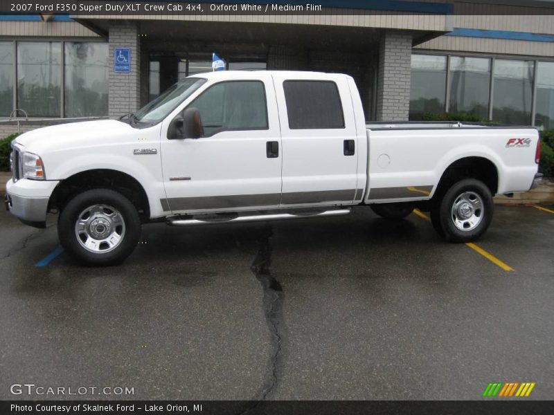 Oxford White / Medium Flint 2007 Ford F350 Super Duty XLT Crew Cab 4x4