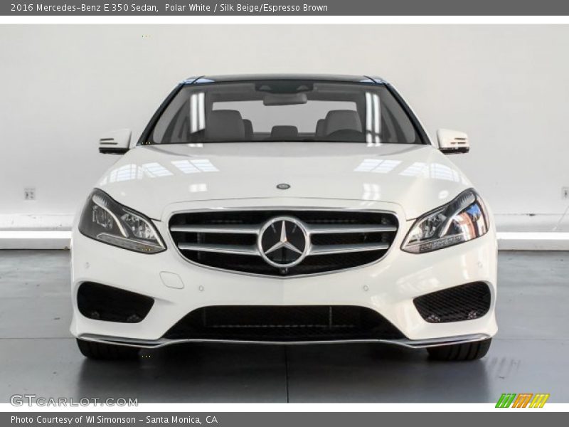 Polar White / Silk Beige/Espresso Brown 2016 Mercedes-Benz E 350 Sedan