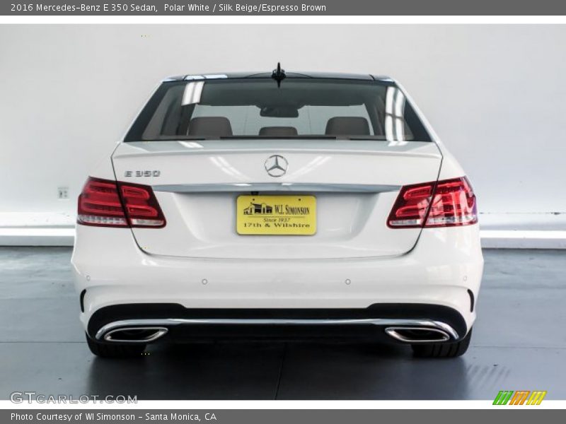 Polar White / Silk Beige/Espresso Brown 2016 Mercedes-Benz E 350 Sedan