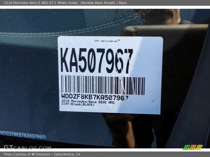 Obsidian Black Metallic / Black 2019 Mercedes-Benz E AMG 63 S 4Matic Sedan