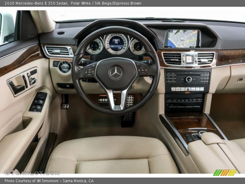 Polar White / Silk Beige/Espresso Brown 2016 Mercedes-Benz E 350 Sedan