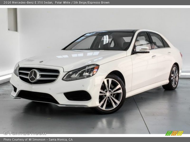 Polar White / Silk Beige/Espresso Brown 2016 Mercedes-Benz E 350 Sedan