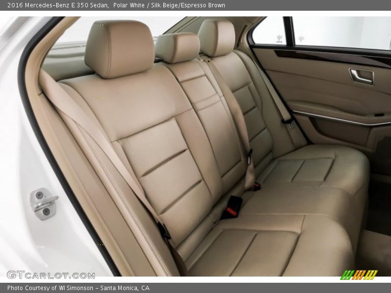 Polar White / Silk Beige/Espresso Brown 2016 Mercedes-Benz E 350 Sedan