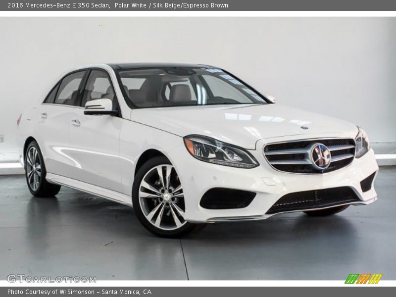 Polar White / Silk Beige/Espresso Brown 2016 Mercedes-Benz E 350 Sedan
