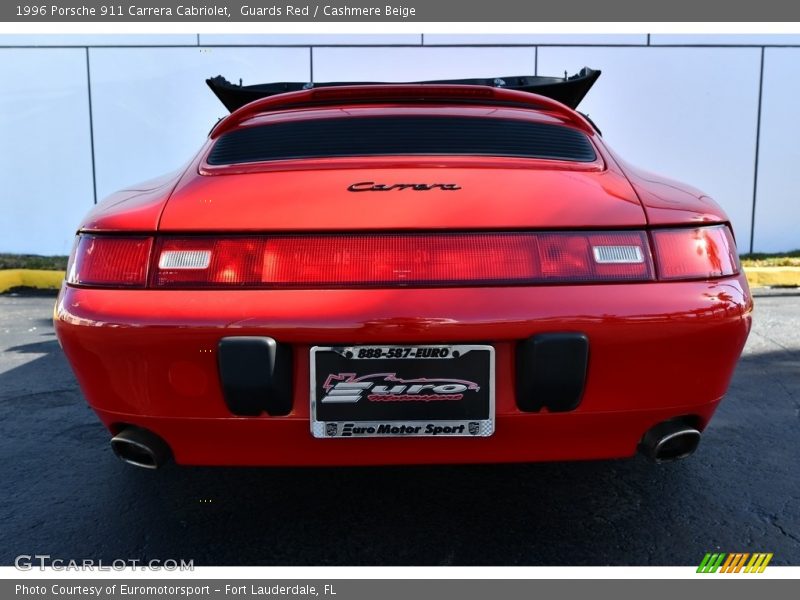 Guards Red / Cashmere Beige 1996 Porsche 911 Carrera Cabriolet