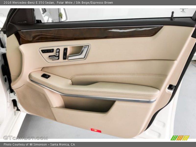 Polar White / Silk Beige/Espresso Brown 2016 Mercedes-Benz E 350 Sedan