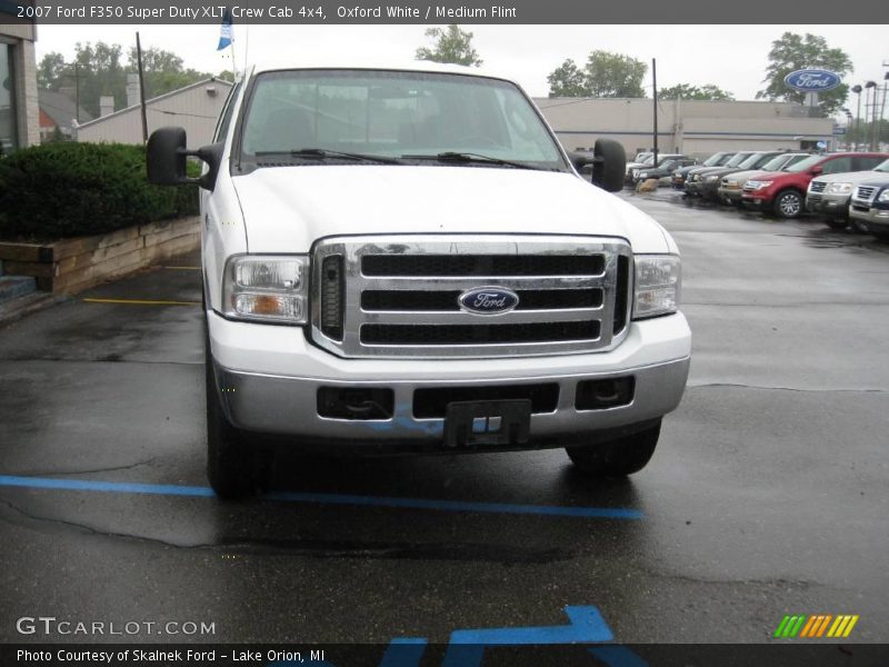 Oxford White / Medium Flint 2007 Ford F350 Super Duty XLT Crew Cab 4x4