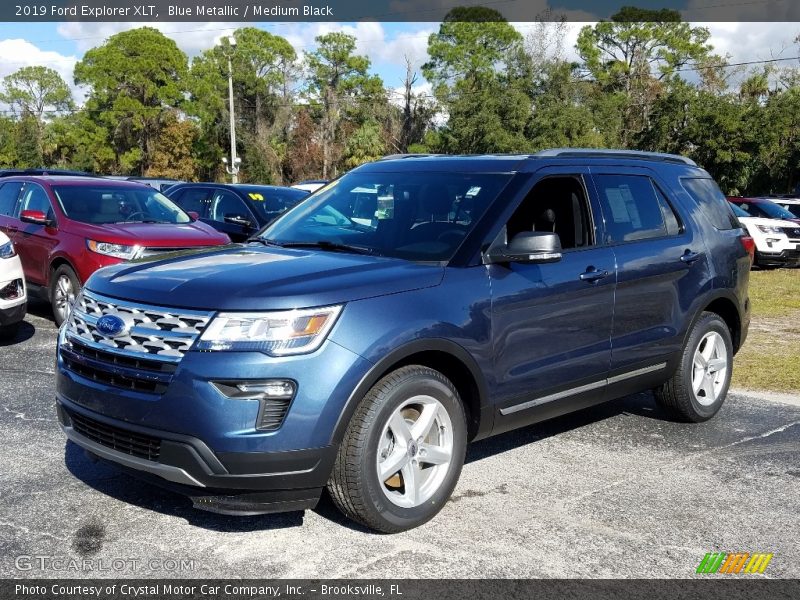 Blue Metallic / Medium Black 2019 Ford Explorer XLT