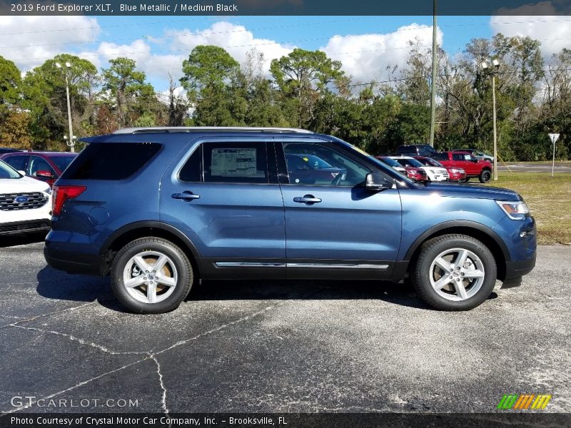 Blue Metallic / Medium Black 2019 Ford Explorer XLT