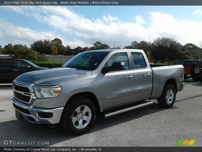 Billett Silver Metallic / Black/Diesel Gray 2019 Ram 1500 Big Horn Quad Cab