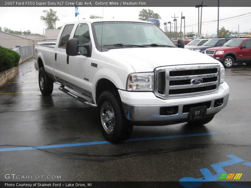 Oxford White / Medium Flint 2007 Ford F350 Super Duty XLT Crew Cab 4x4