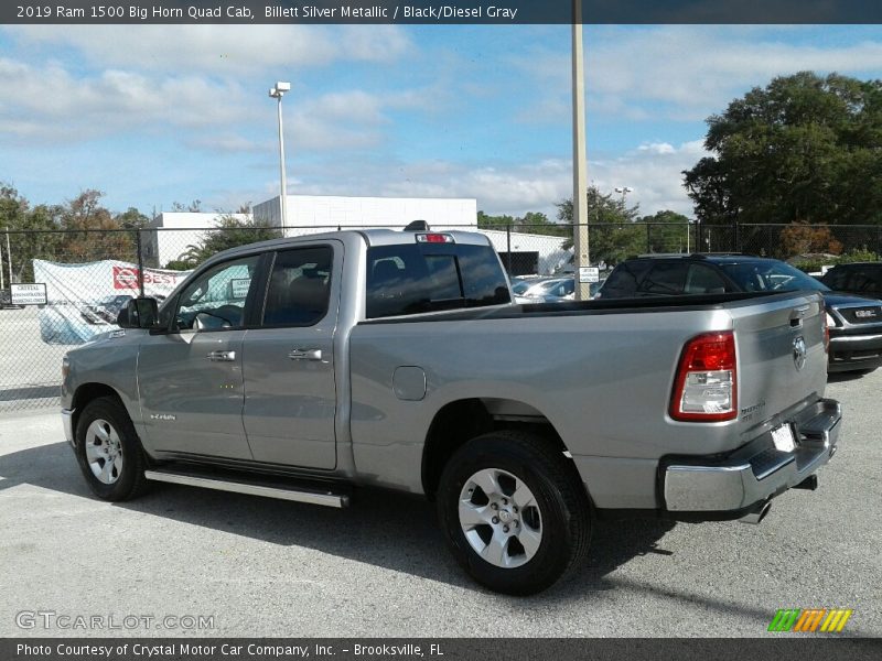 Billett Silver Metallic / Black/Diesel Gray 2019 Ram 1500 Big Horn Quad Cab