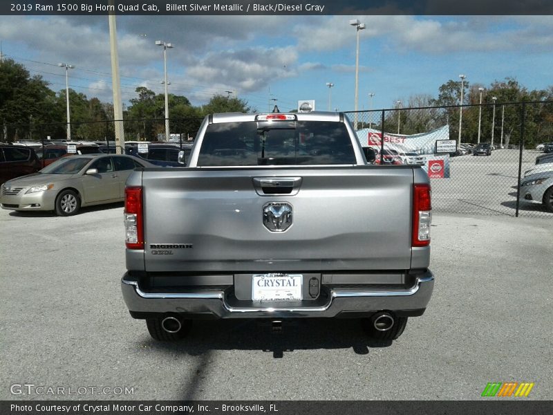 Billett Silver Metallic / Black/Diesel Gray 2019 Ram 1500 Big Horn Quad Cab