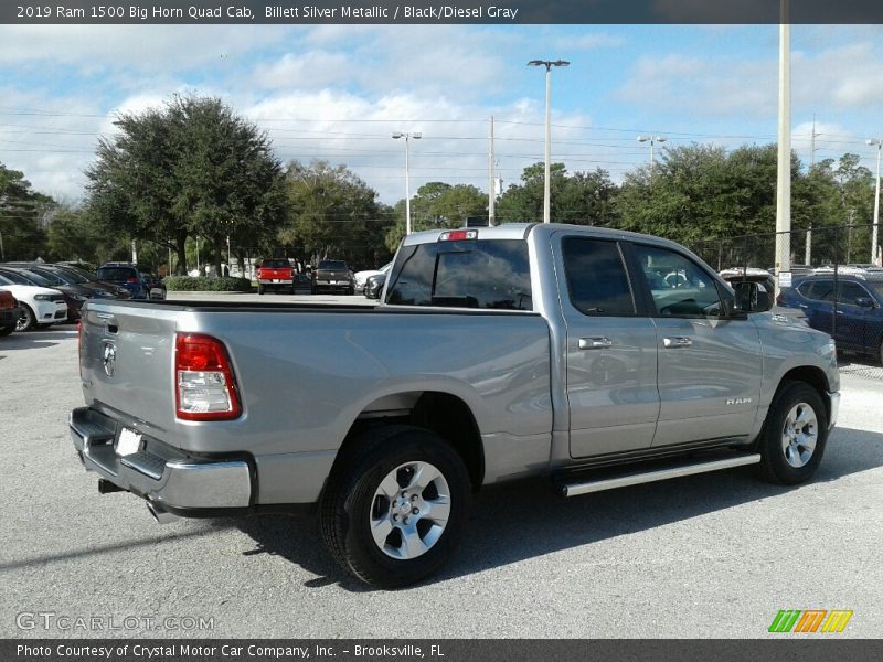 Billett Silver Metallic / Black/Diesel Gray 2019 Ram 1500 Big Horn Quad Cab