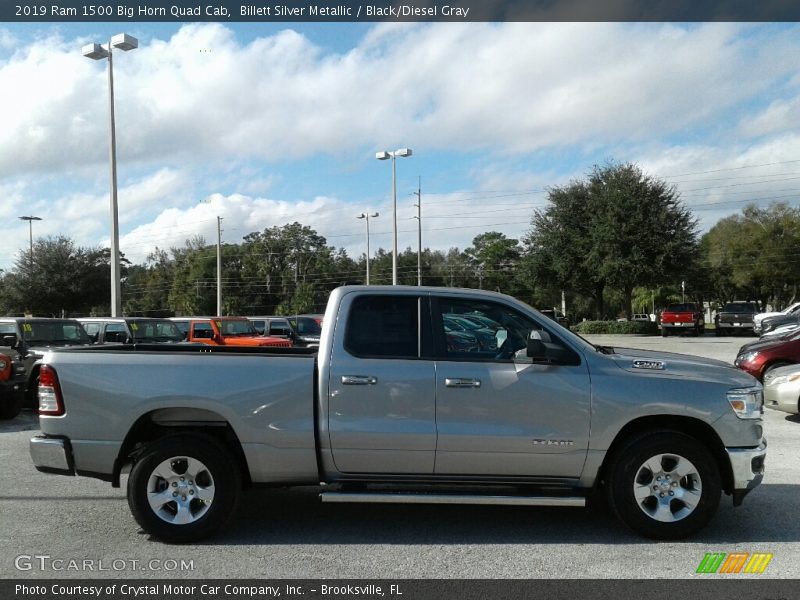 Billett Silver Metallic / Black/Diesel Gray 2019 Ram 1500 Big Horn Quad Cab