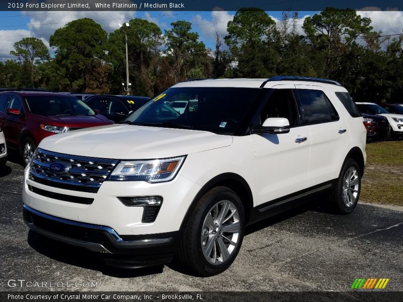 White Platinum / Medium Black 2019 Ford Explorer Limited