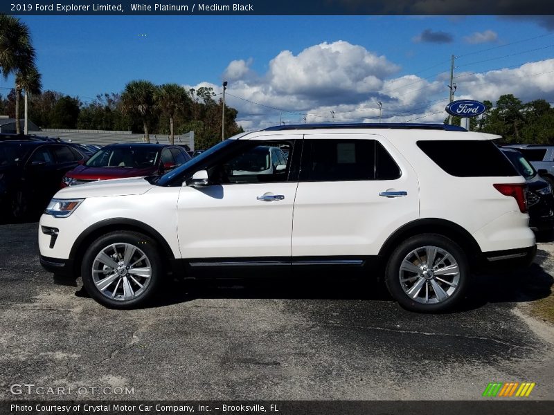 White Platinum / Medium Black 2019 Ford Explorer Limited