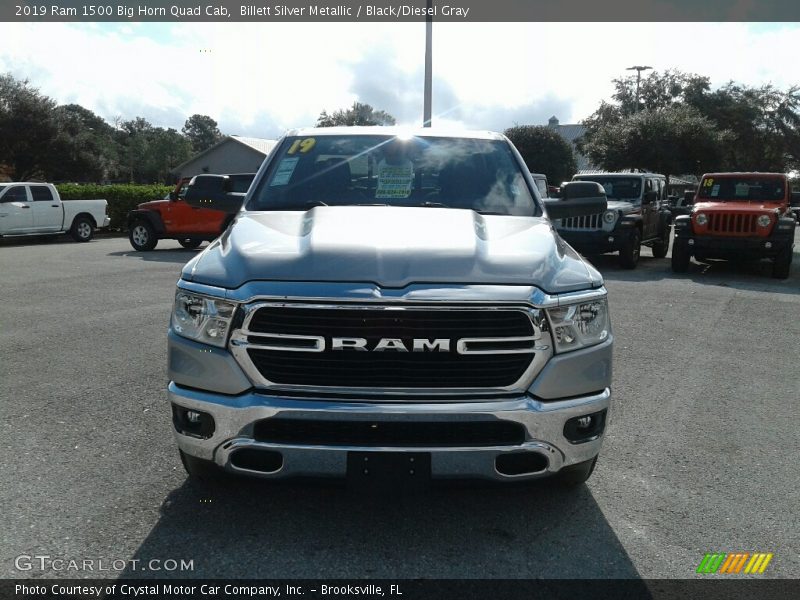 Billett Silver Metallic / Black/Diesel Gray 2019 Ram 1500 Big Horn Quad Cab