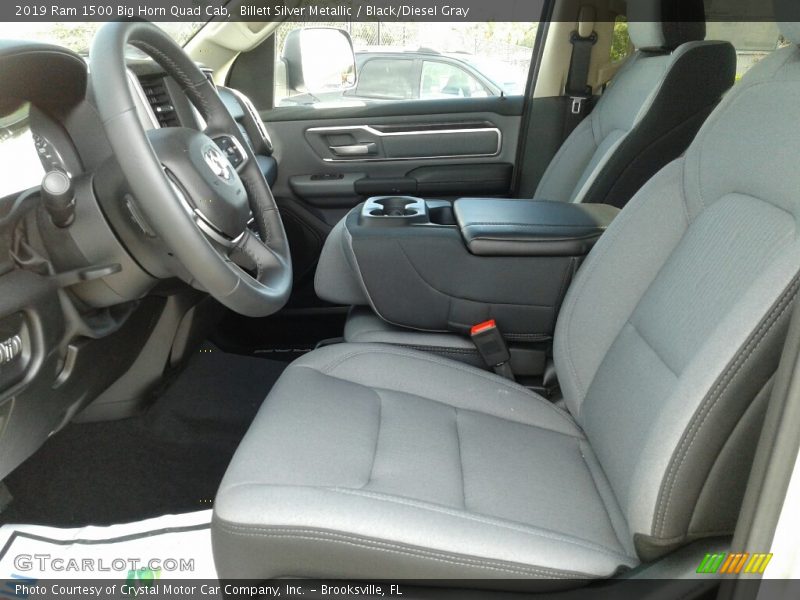 Billett Silver Metallic / Black/Diesel Gray 2019 Ram 1500 Big Horn Quad Cab