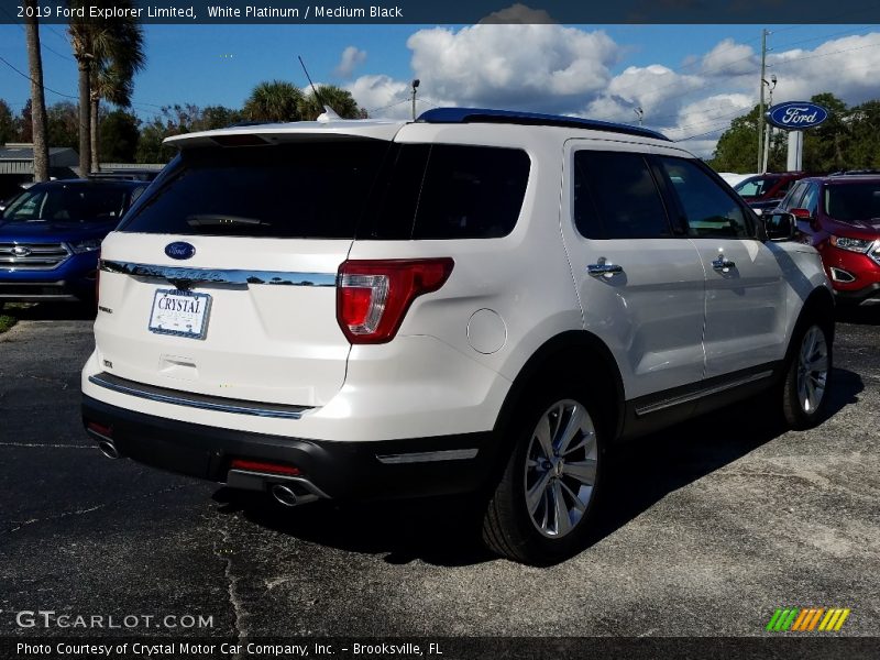 White Platinum / Medium Black 2019 Ford Explorer Limited