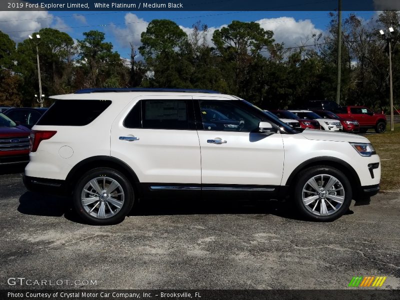 White Platinum / Medium Black 2019 Ford Explorer Limited