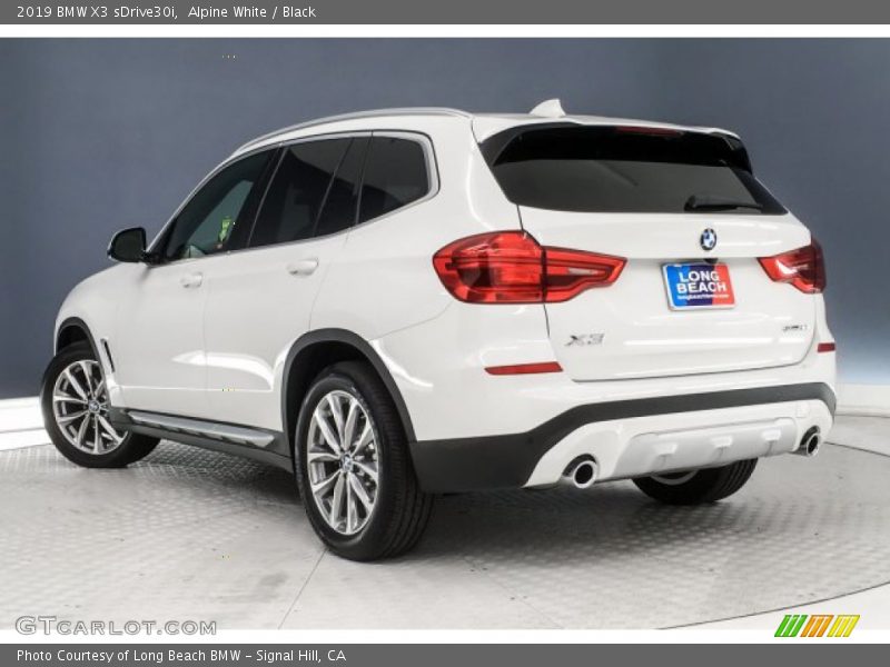 Alpine White / Black 2019 BMW X3 sDrive30i