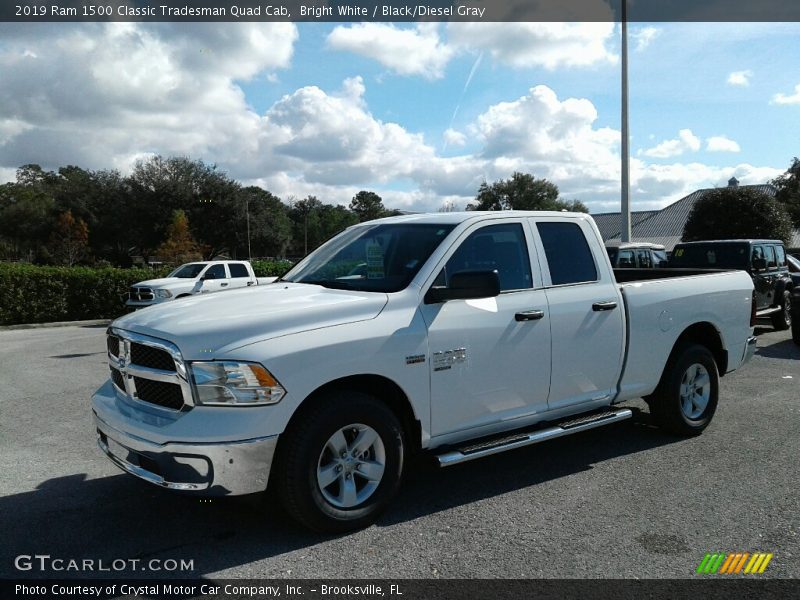 Bright White / Black/Diesel Gray 2019 Ram 1500 Classic Tradesman Quad Cab