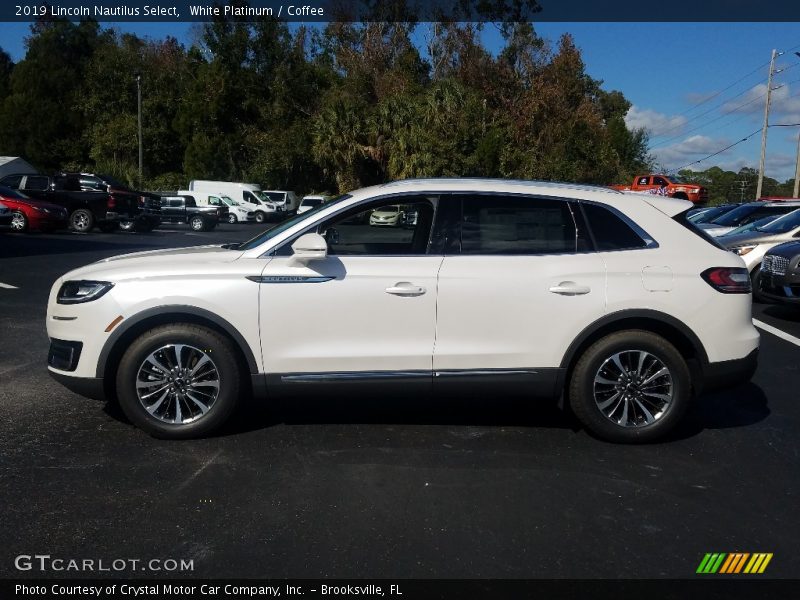 White Platinum / Coffee 2019 Lincoln Nautilus Select