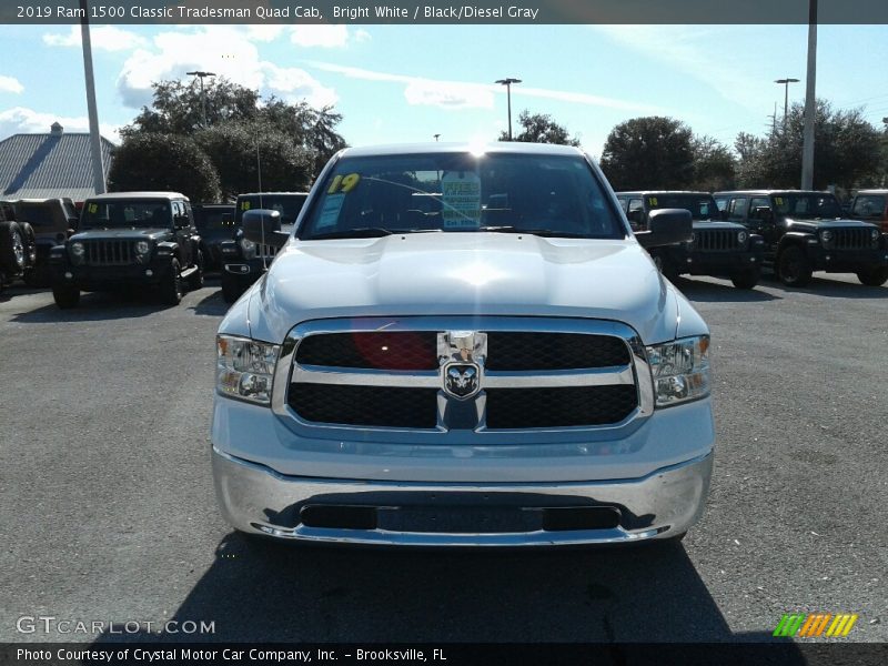 Bright White / Black/Diesel Gray 2019 Ram 1500 Classic Tradesman Quad Cab