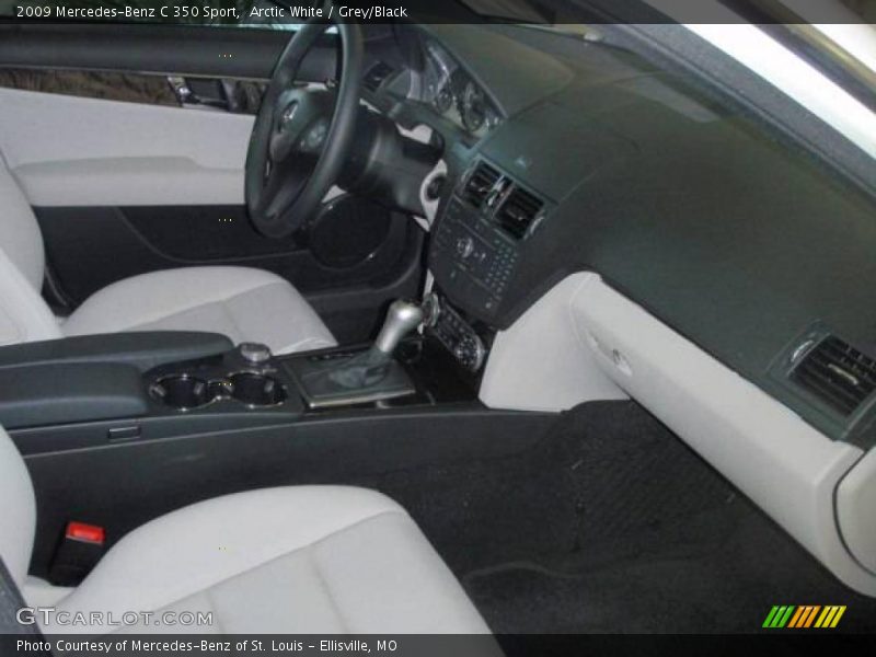 Arctic White / Grey/Black 2009 Mercedes-Benz C 350 Sport