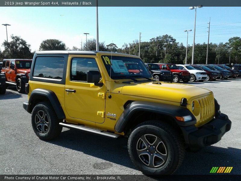 Hellayella / Black 2019 Jeep Wrangler Sport 4x4