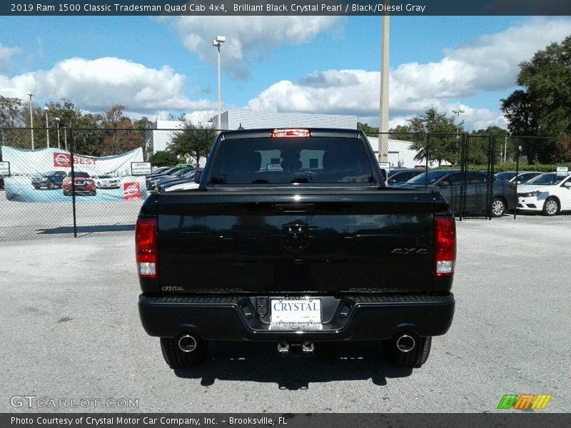 Brilliant Black Crystal Pearl / Black/Diesel Gray 2019 Ram 1500 Classic Tradesman Quad Cab 4x4