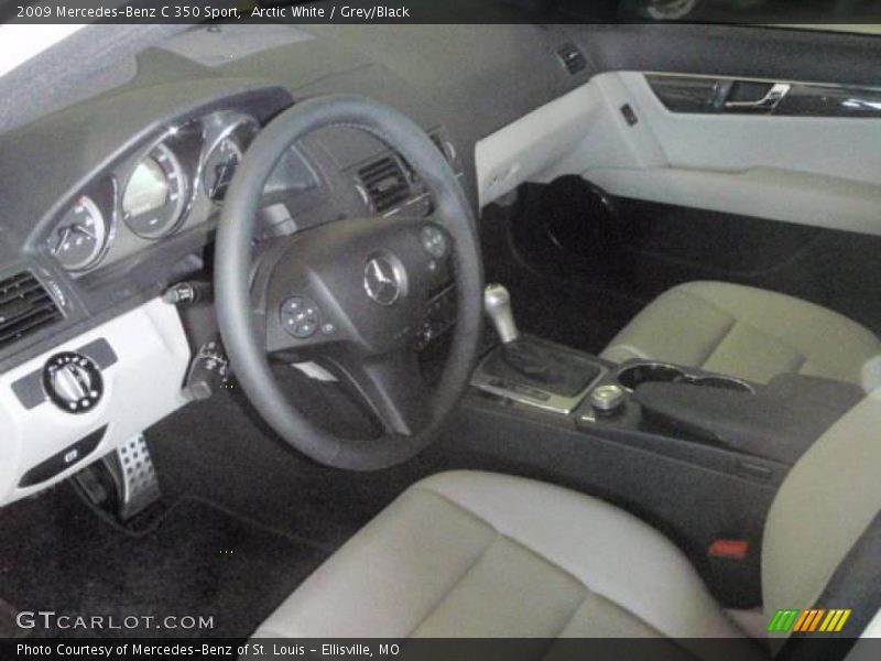 Arctic White / Grey/Black 2009 Mercedes-Benz C 350 Sport