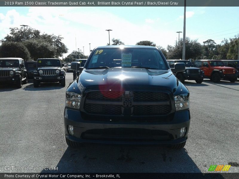 Brilliant Black Crystal Pearl / Black/Diesel Gray 2019 Ram 1500 Classic Tradesman Quad Cab 4x4