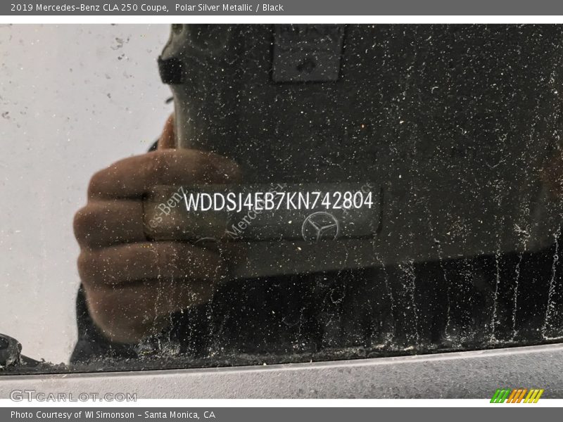 Polar Silver Metallic / Black 2019 Mercedes-Benz CLA 250 Coupe