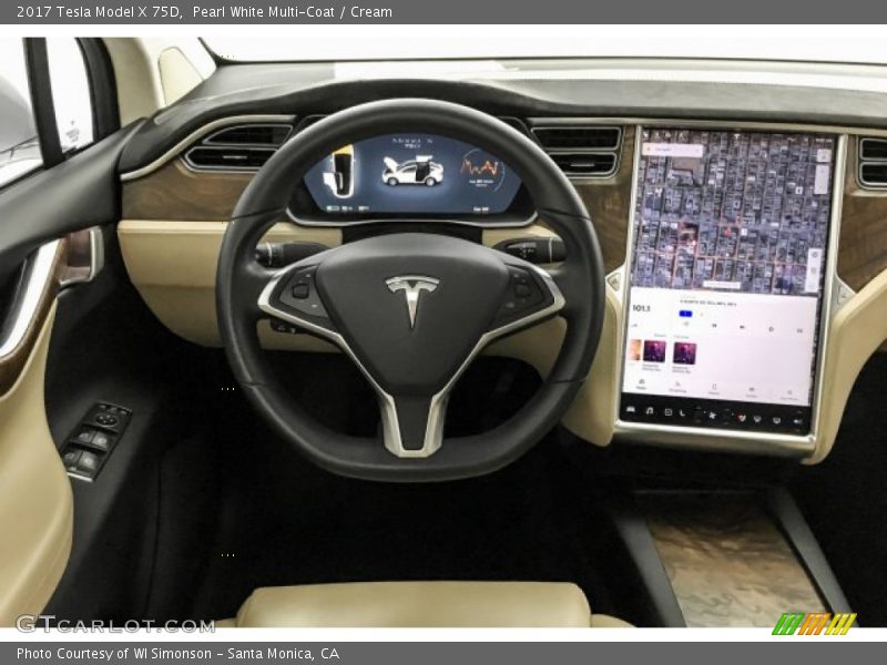 Dashboard of 2017 Model X 75D