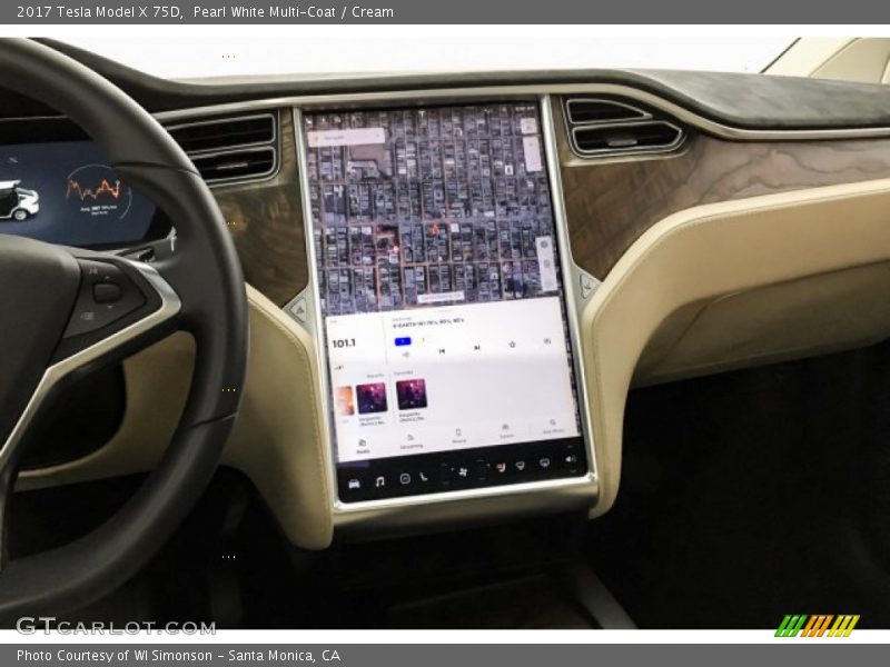 Navigation of 2017 Model X 75D