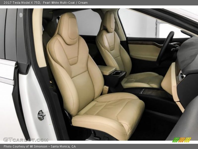  2017 Model X 75D Cream Interior