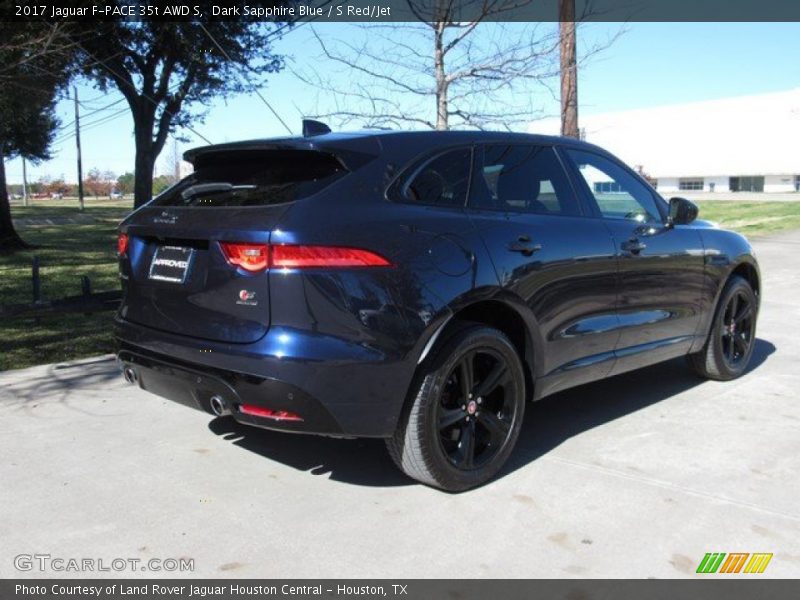 Dark Sapphire Blue / S Red/Jet 2017 Jaguar F-PACE 35t AWD S
