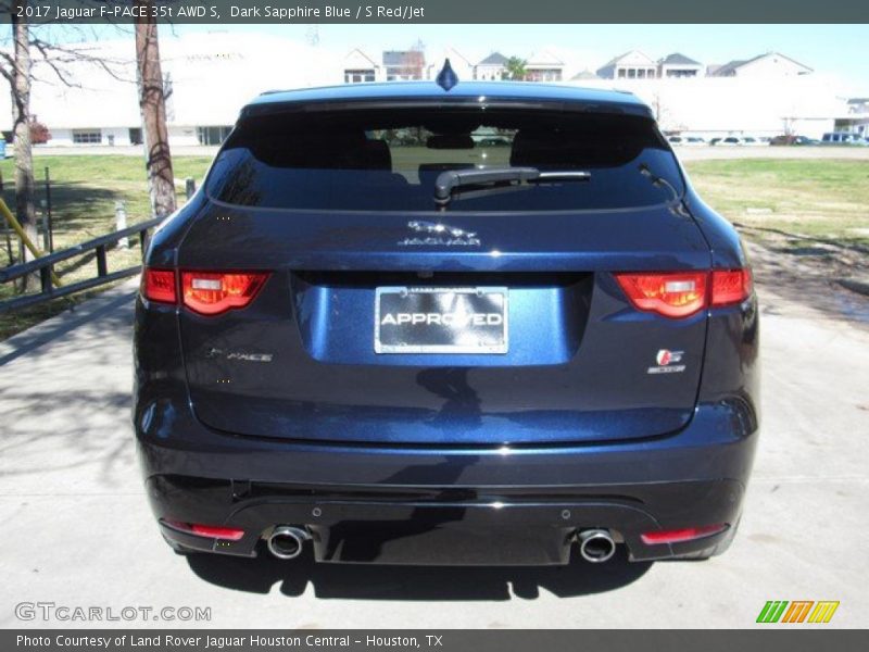 Dark Sapphire Blue / S Red/Jet 2017 Jaguar F-PACE 35t AWD S