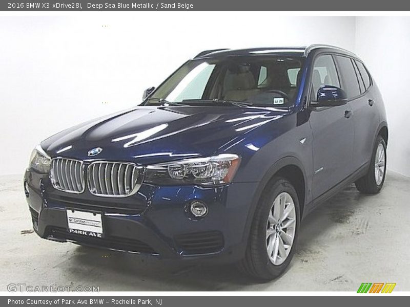 Deep Sea Blue Metallic / Sand Beige 2016 BMW X3 xDrive28i