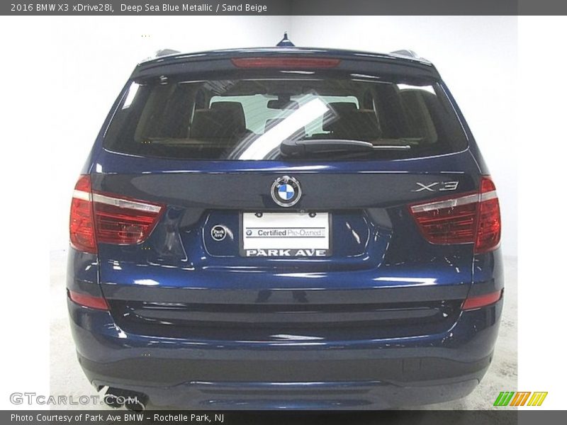 Deep Sea Blue Metallic / Sand Beige 2016 BMW X3 xDrive28i