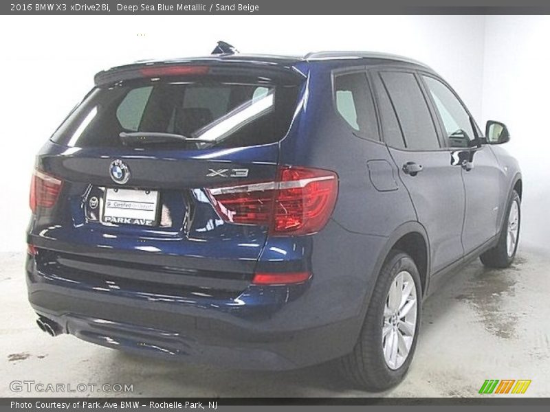 Deep Sea Blue Metallic / Sand Beige 2016 BMW X3 xDrive28i