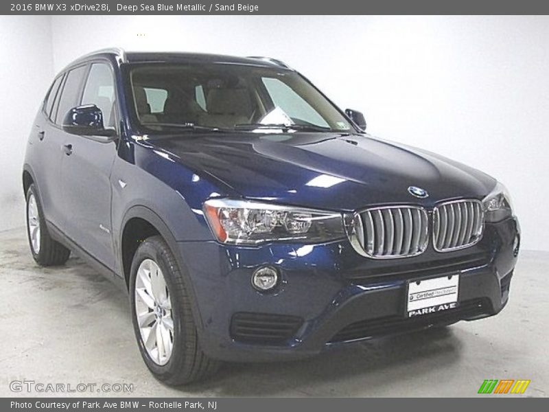 Deep Sea Blue Metallic / Sand Beige 2016 BMW X3 xDrive28i