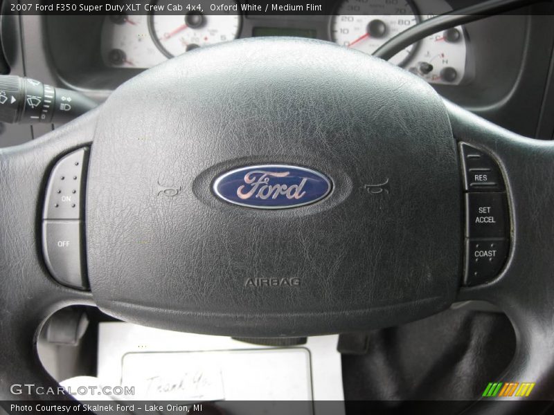 Oxford White / Medium Flint 2007 Ford F350 Super Duty XLT Crew Cab 4x4