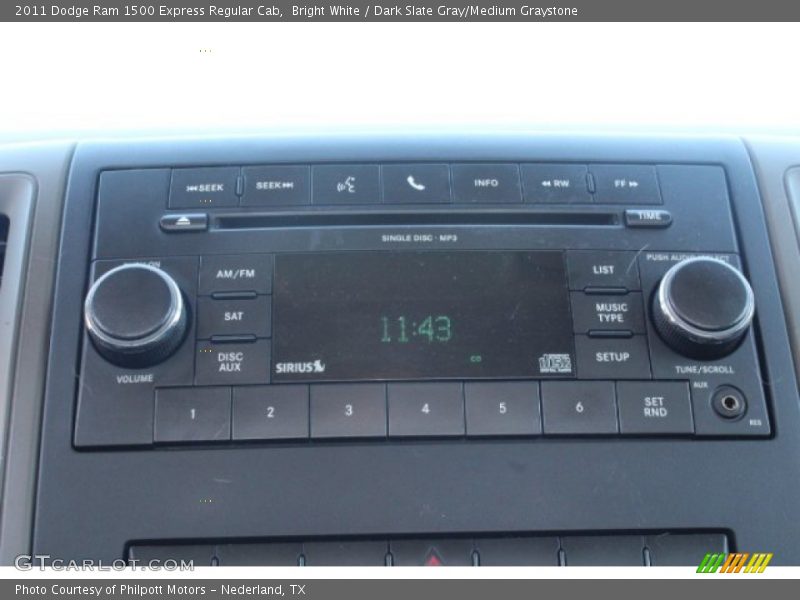 Bright White / Dark Slate Gray/Medium Graystone 2011 Dodge Ram 1500 Express Regular Cab