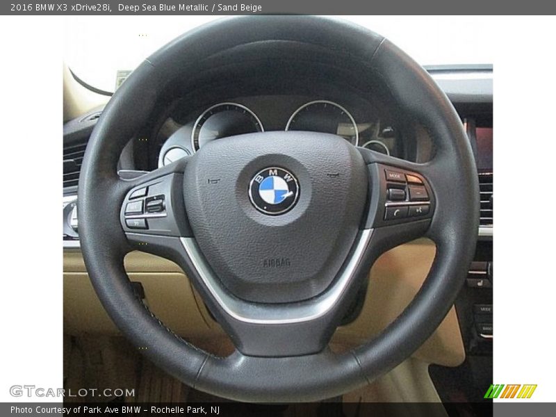 Deep Sea Blue Metallic / Sand Beige 2016 BMW X3 xDrive28i