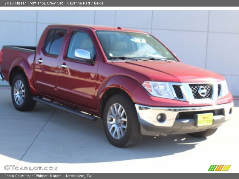 Cayenne Red / Beige 2013 Nissan Frontier SL Crew Cab