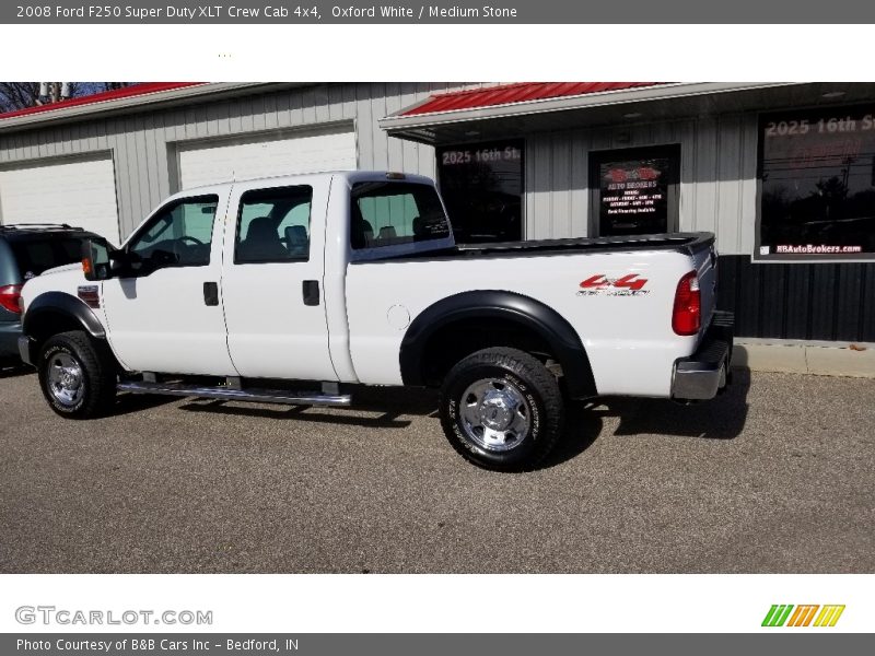 Oxford White / Medium Stone 2008 Ford F250 Super Duty XLT Crew Cab 4x4