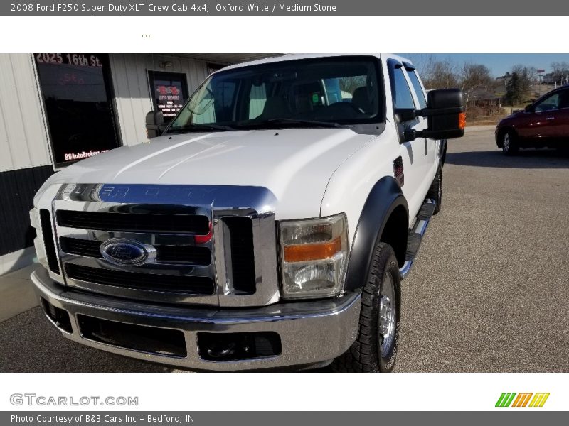Oxford White / Medium Stone 2008 Ford F250 Super Duty XLT Crew Cab 4x4